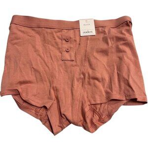 Auden Womens Cotton Blend Boy Shorts Underwear Button Detail Size XS